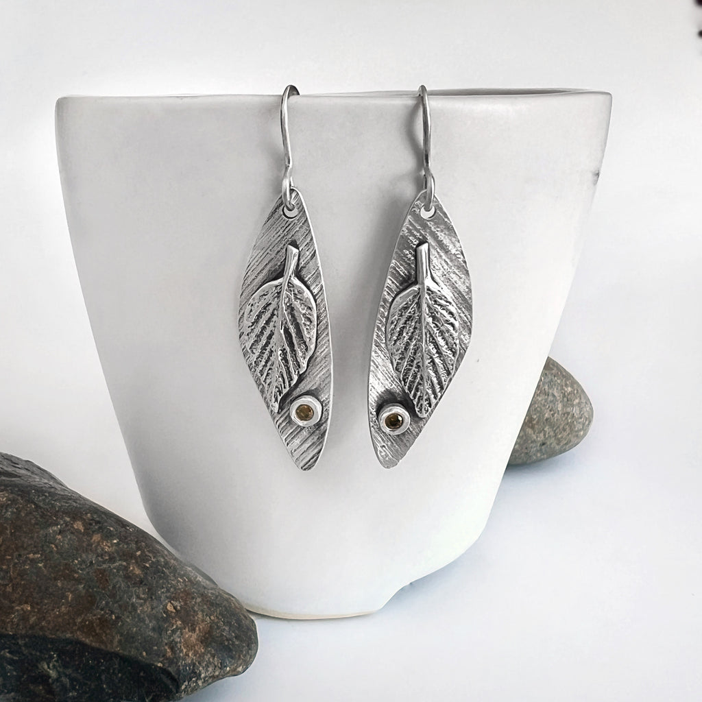 Free Form Corylopsis Earrings