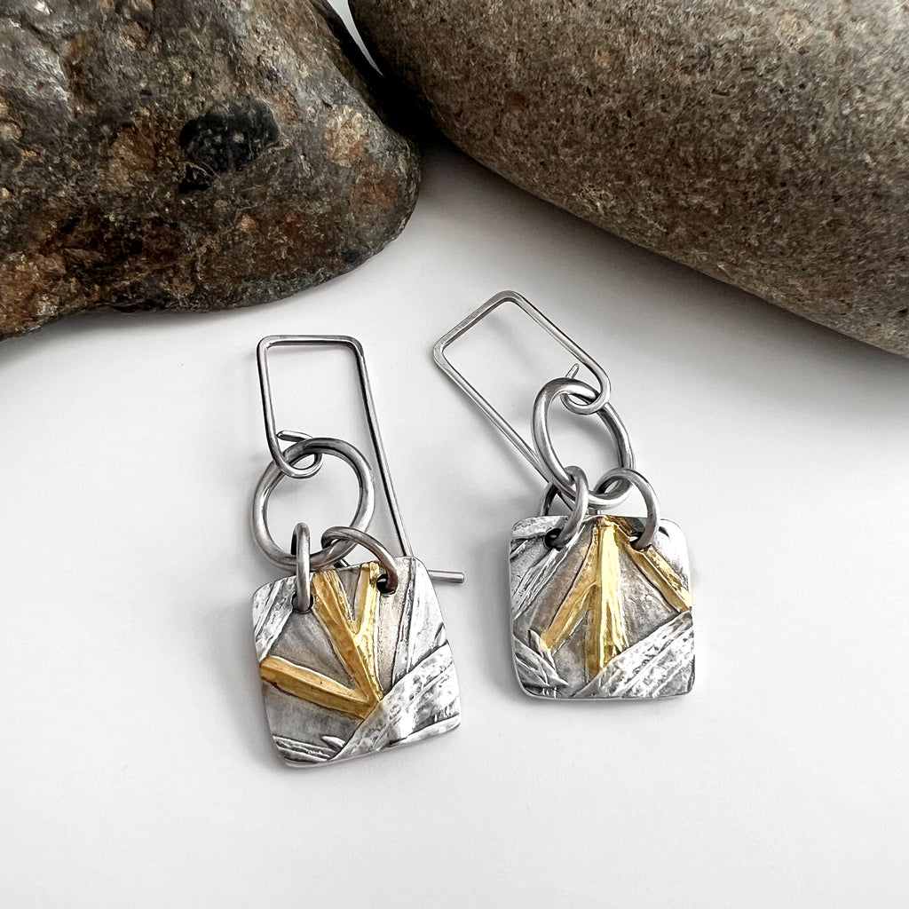 Golden Sambucus Dangle Earrings