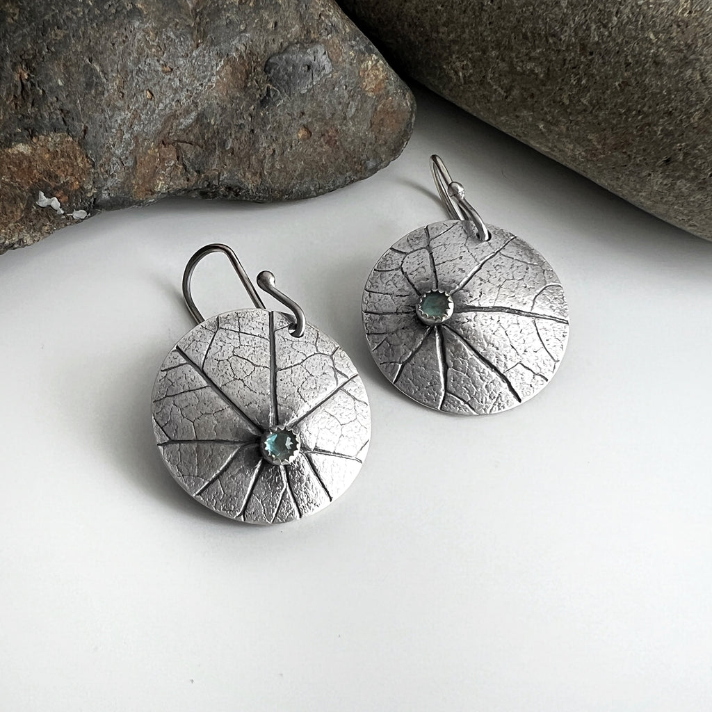 Small Domed Nasturtium Earrings
