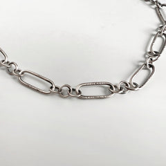 Oval Textured Chain Necklace