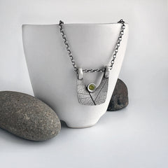 Modern Silver Leaf Necklace 2