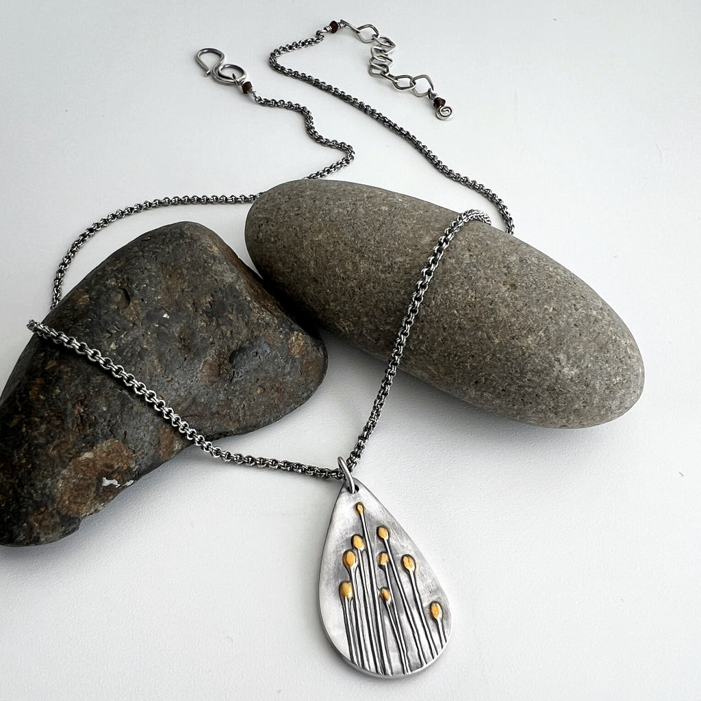 Poppy Pod Teardrop Necklace