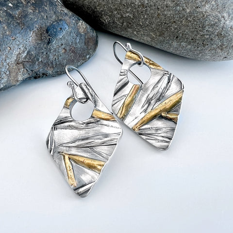 Silver and Gold Sambucus Earrings