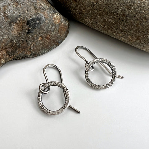 Small Silver Circle Earrings