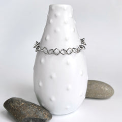 Silver Square Link Bracelet