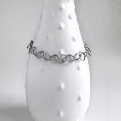 Silver Square and Circle Bracelet