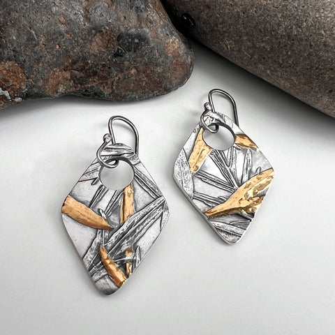 Silver and Gold Sambucus Earrings