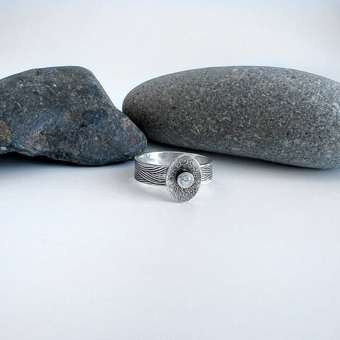 Modern Style Silver Band Ring