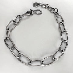 Large Silver Paperclip Chain Bracelet