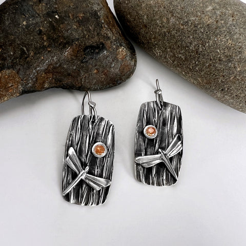 Silver Dragonfly Earrings