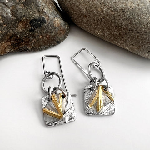 Golden Sambucus Dangle Earrings