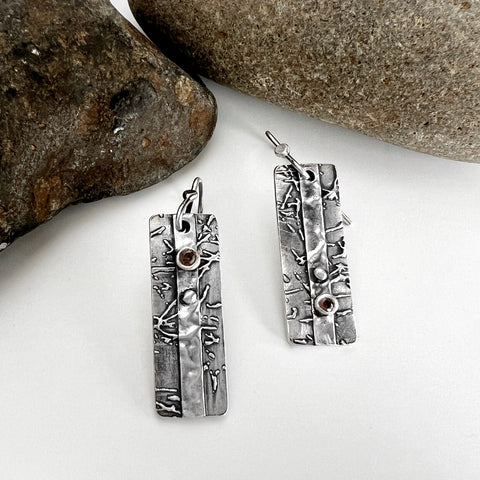 Silver Asymmetrical Earrings