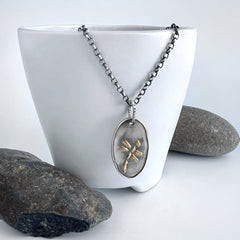 Oval Dragonfly Necklace