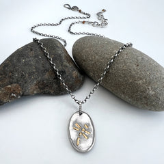 Oval Dragonfly Necklace