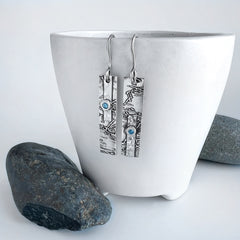 Asymmetrical Silver Earrings