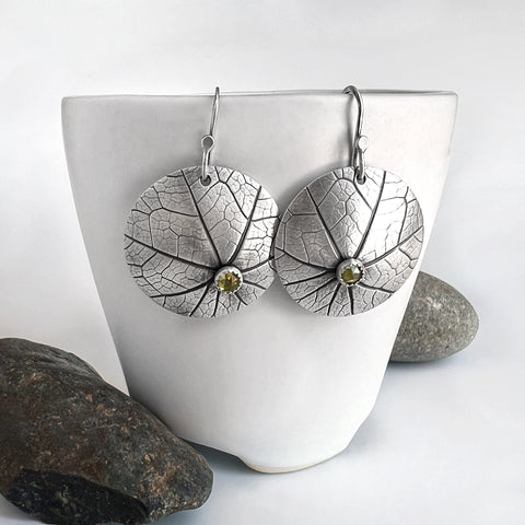 Domed Nasturtium Earrings