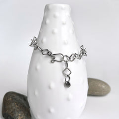 Silver Square Link Bracelet