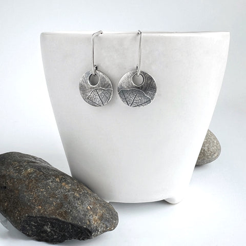 Small Round Nasturtium Earrings