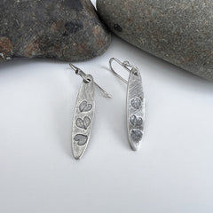 Three Hearts Oval Earrings