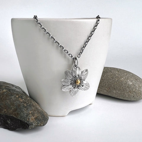 Silver Flower Necklace
