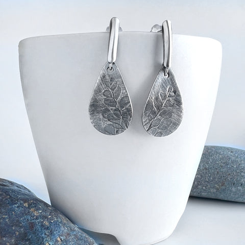 Lady Fern Teardrop Post Earrings
