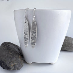Three Hearts Oval Earrings