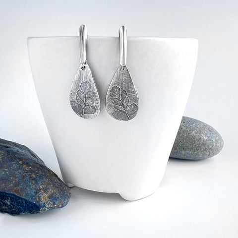 Lady Fern Teardrop Post Earrings