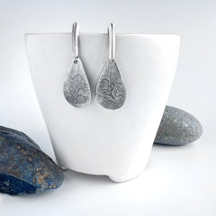 Lady Fern Teardrop Post Earrings
