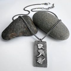 Tumbling Ginkgo Leaves Pendant