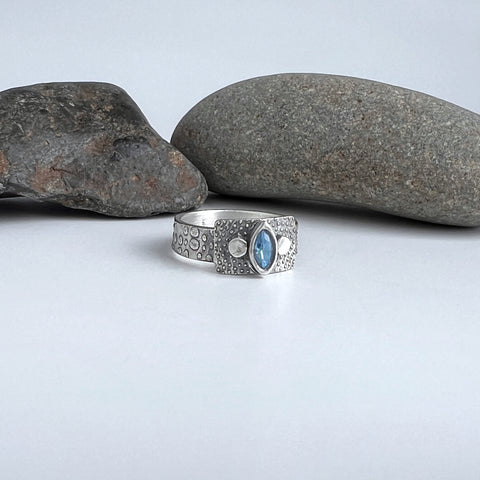 Blue Marquise Ring