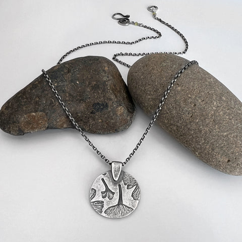 Round Ginkgo Pendant