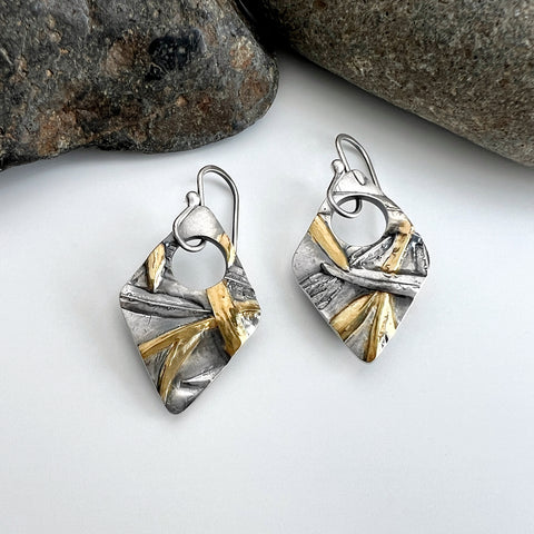 Silver and Gold Sambucus Earrings