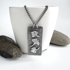 Tumbling Ginkgo Leaves Pendant