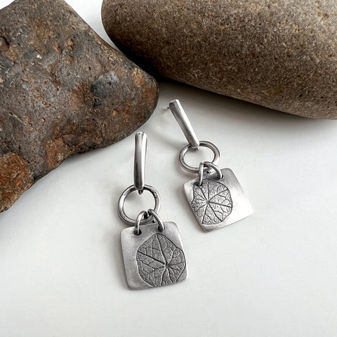 Silver Nasturtium Post Earrings