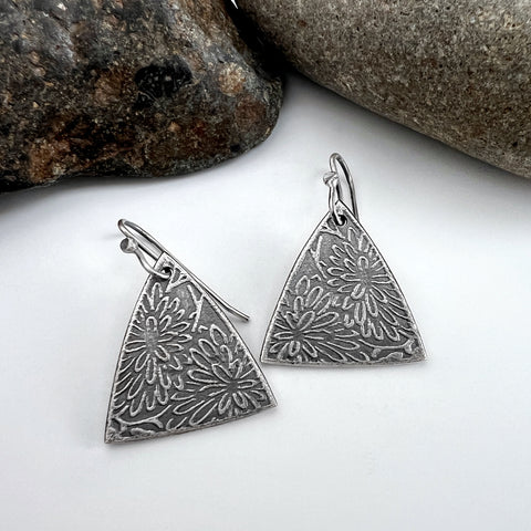 Textured Flower Earrings