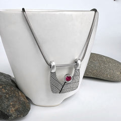 Modern Silver Leaf Necklace