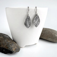 Tiny Fern Teardrop Earrings
