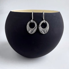 Textured Small Oval Earrings