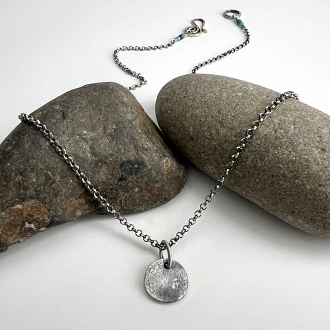 Silver Sand Dollar Charm Necklace