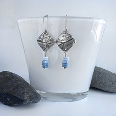Blue Peruvian Opal Earrings