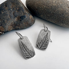Fern Print Drop Earrings