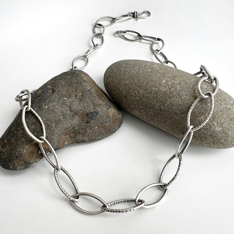 Silver Marquis Chain Necklace