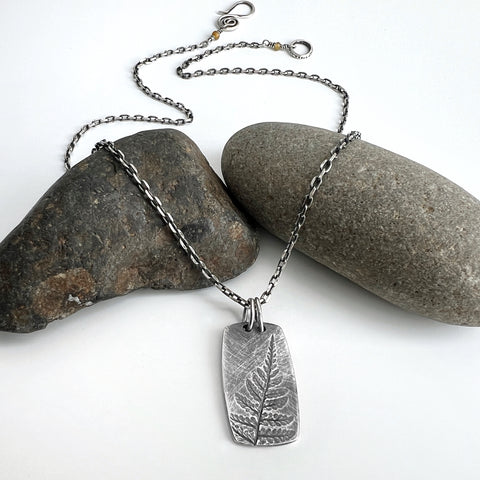 Rectangle Rustic Fern Pendant