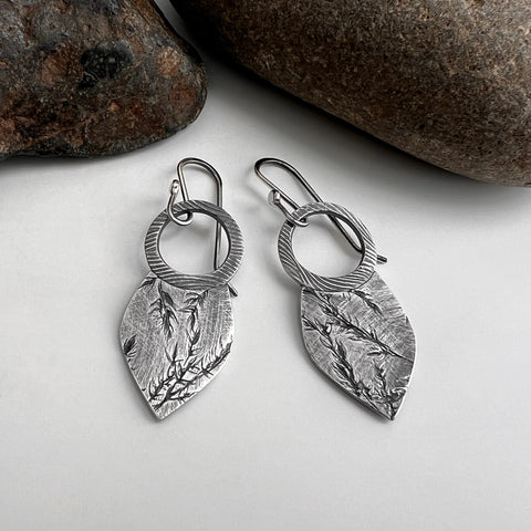Wild Weed Silver Earrings