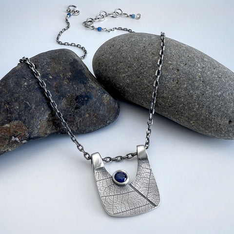 Modern Silver Leaf Necklace