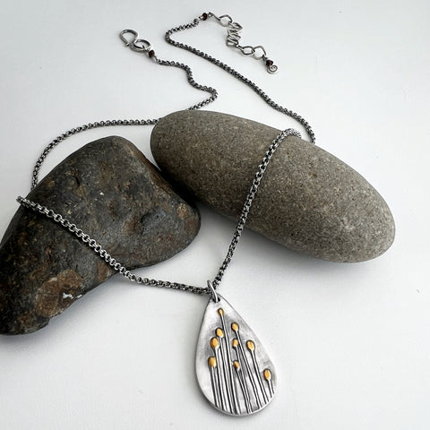 Poppy Pod Teardrop Necklace
