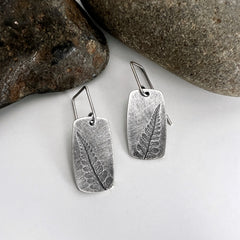 Fern Print Drop Earrings