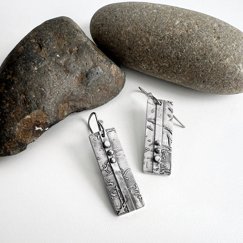 Asymmetrical Silver Earrings