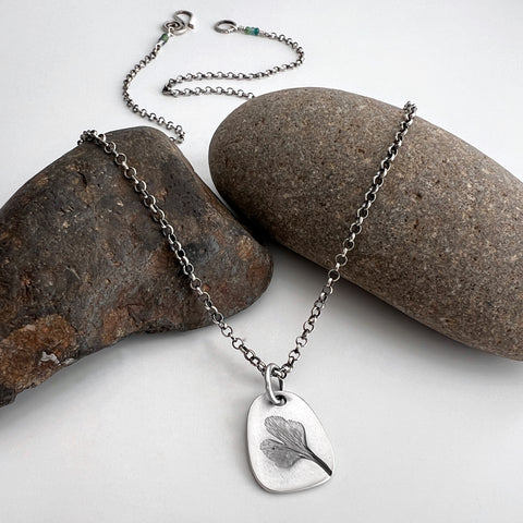 Ginkgo Leaf Charm Necklace