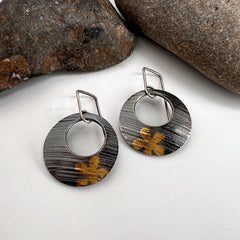 Keum-Boo Flower Earrings